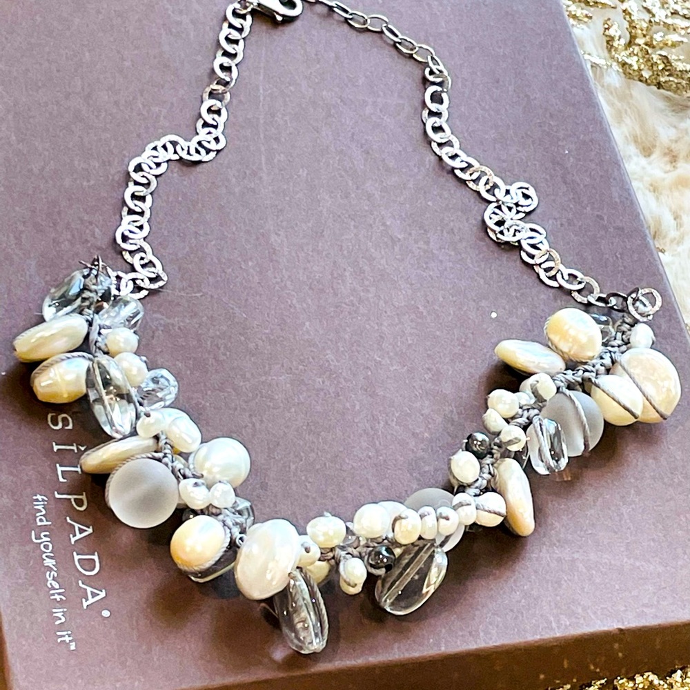 Silpada Pearl and Quartz Necklace